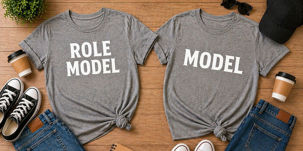 Thumbnail: Funny Printed T-Shirt Set | Model and Role Model