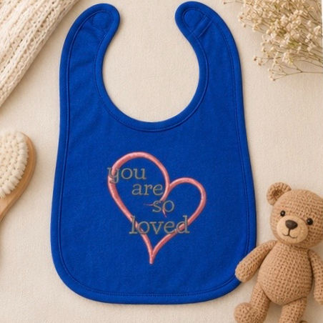 Thumbnail: You are so Loved Embroidered Baby Bib 