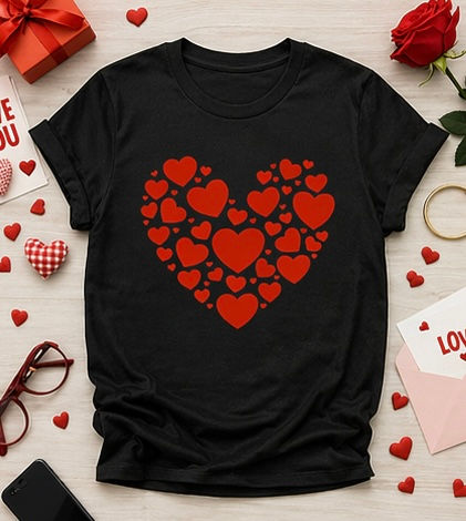 Thumbnail: Valentine's Day Printed Heart Shirt