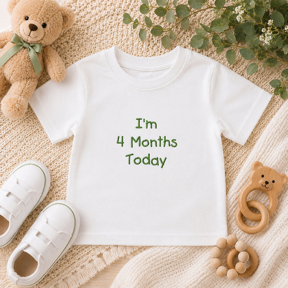 Thumbnail: Custom Embroidered Monthly Milestone Outfit