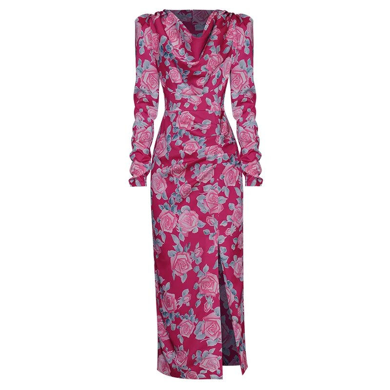 Flower Print Vintage Dress