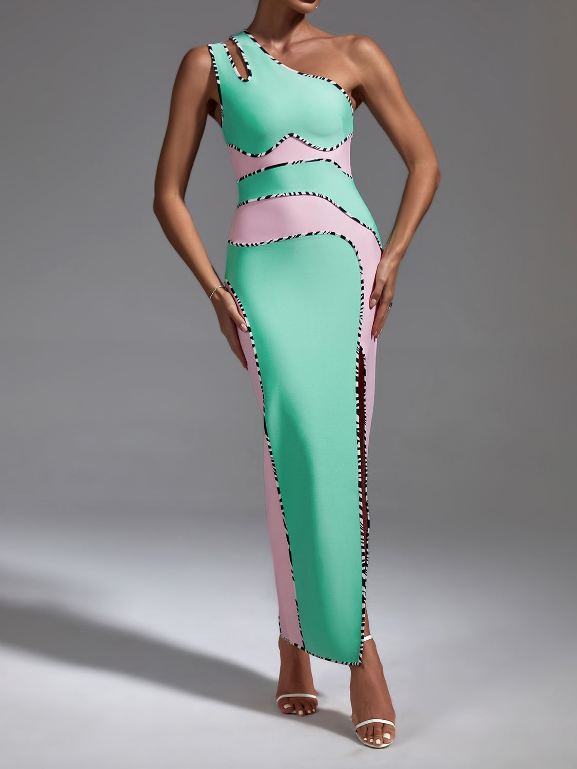 Color Block Maxi Dress