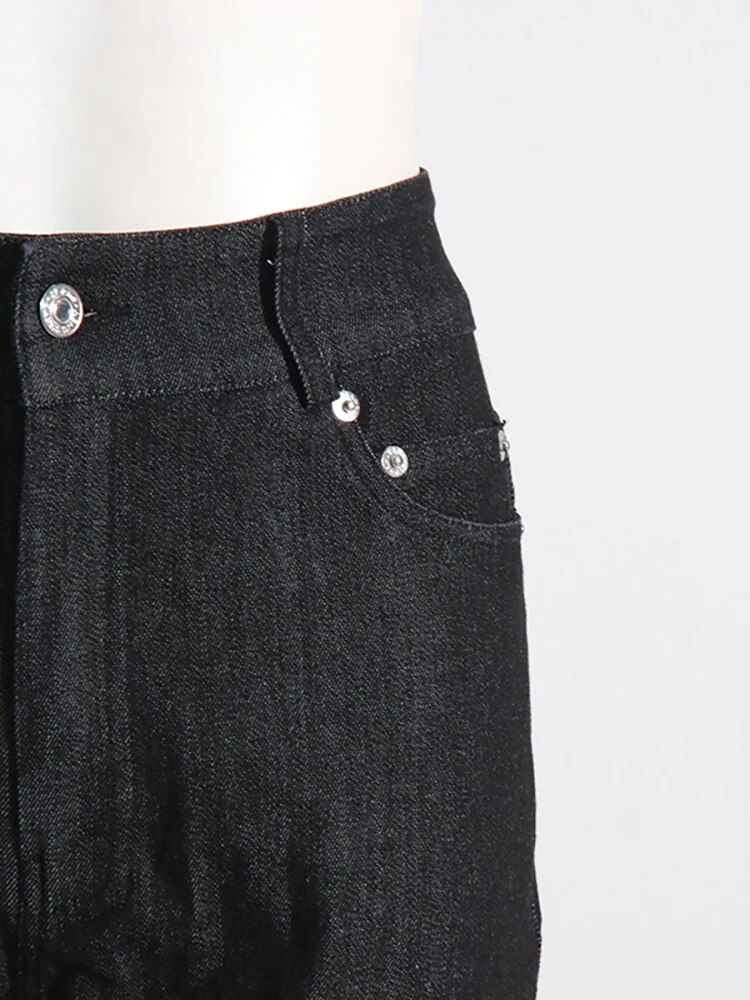 Thumbnail:  Diamond Fishing Net  Denim Pants 