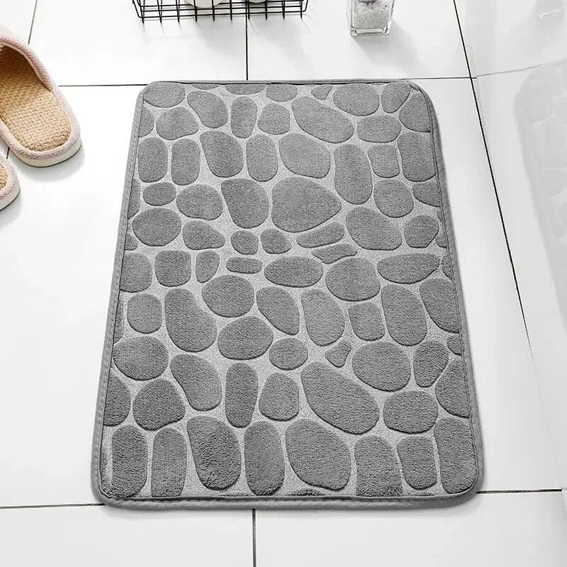 Miniatura: 1pc embossed fiber carpet, bathroom living room anti slip mat, pebble floor mat,