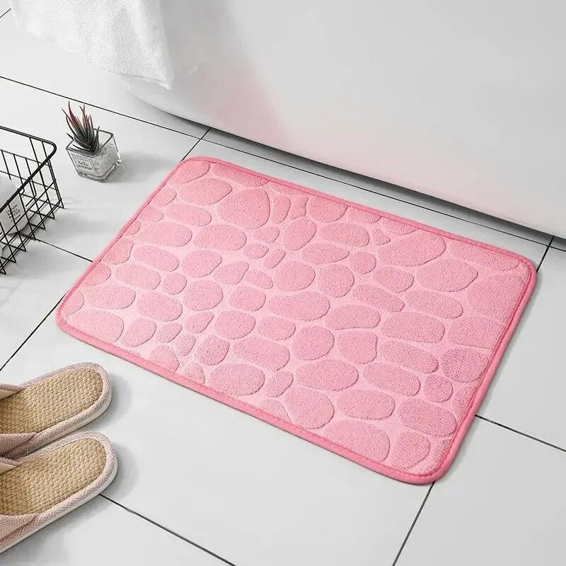 Miniatura: 1pc embossed fiber carpet, bathroom living room anti slip mat, pebble floor mat,