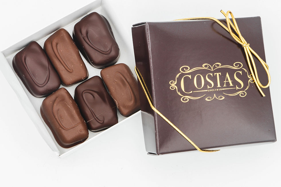 Thumbnail: 6-piece mixed chocolate covered caramel box