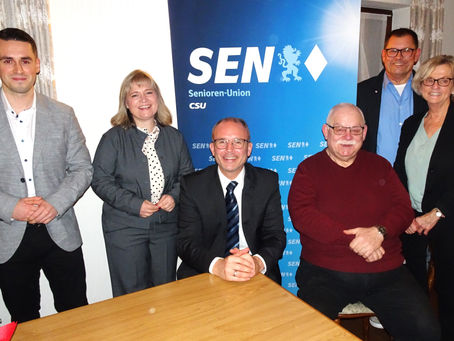 Gedankenaustausch der CSU-Senioren mit Abgeordnetem Winkler „Ohne florierende Wirtschaft ist alles nichts