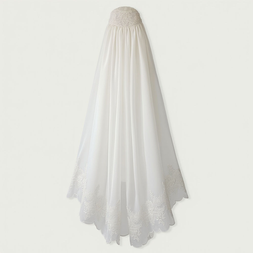 Floral Embroidered Veil