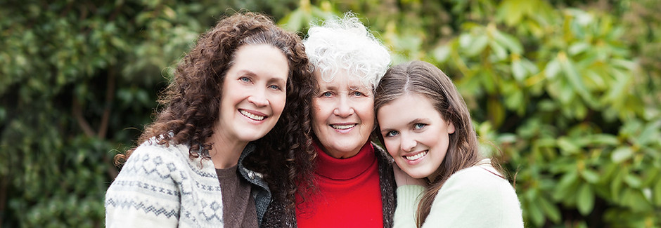 Three generations of women