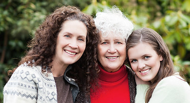 Three generations of women