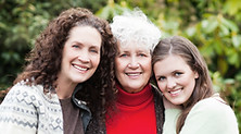 Three generations of women
