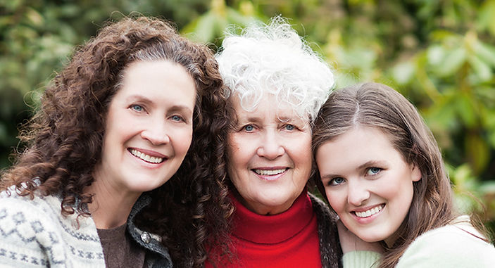 Three generations of women