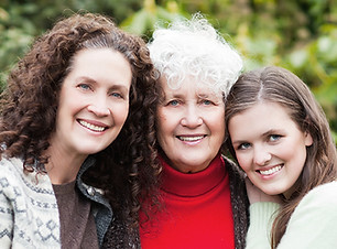 Three generations of women