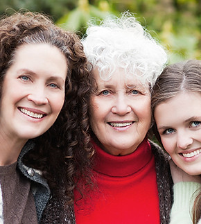 Three generations of women
