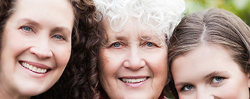 Three generations of women