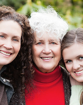 Three generations of women