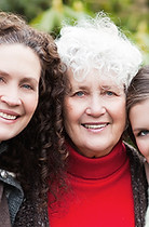 Three generations of women