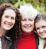 Three generations of women