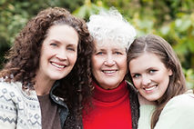 Three generations of women