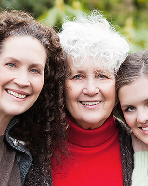 Three generations of women