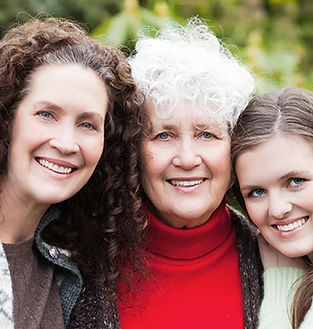 Three generations of women