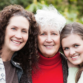Three generations of women