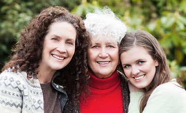 Three generations of women