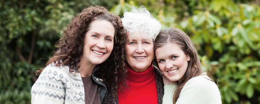 Three generations of women