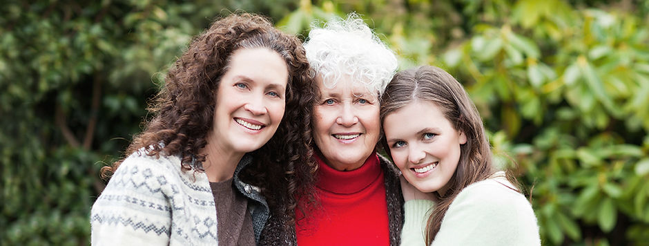 Three generations of women