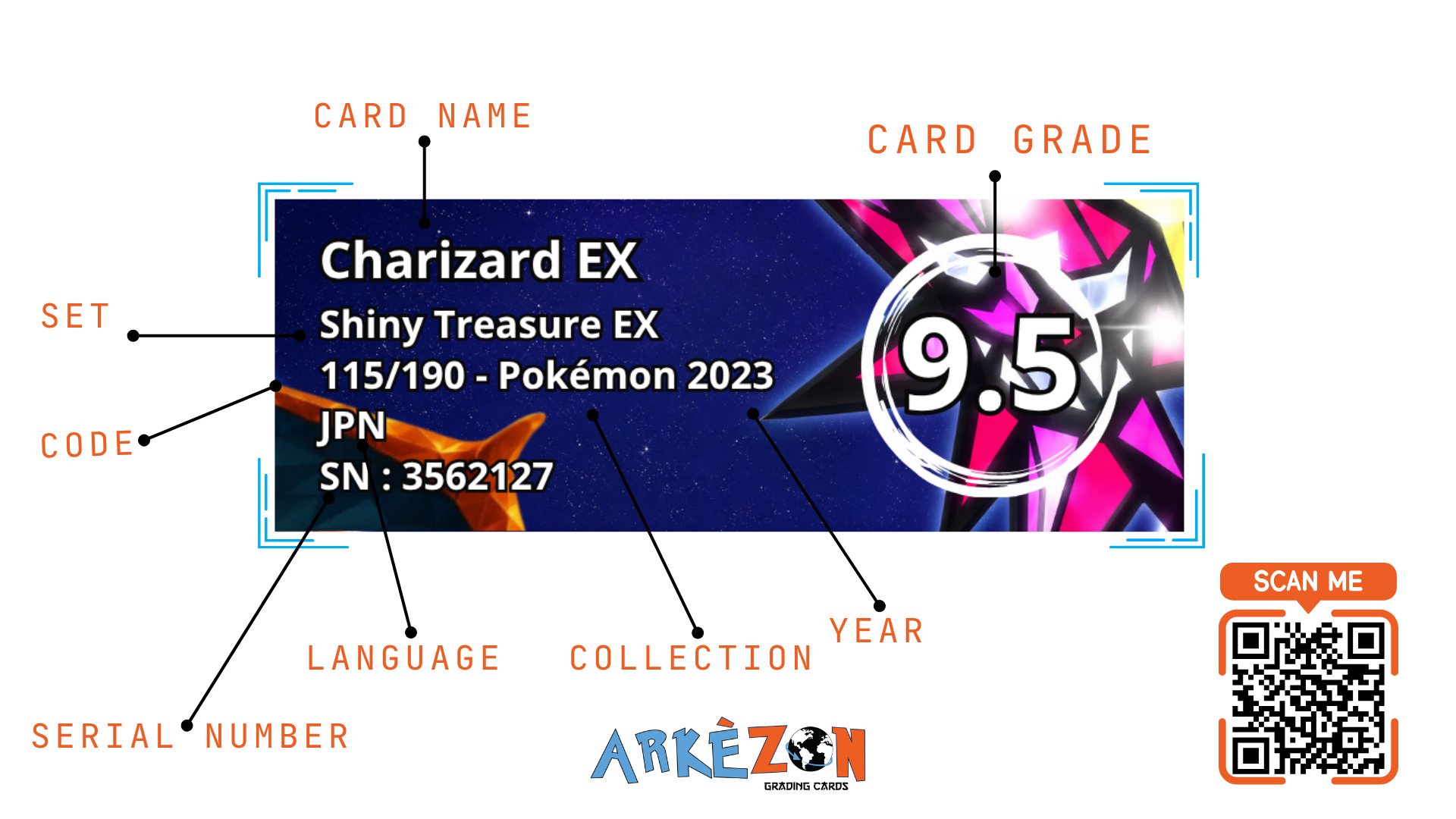 3562127 - Charizard EX - 115/190 - 9.5