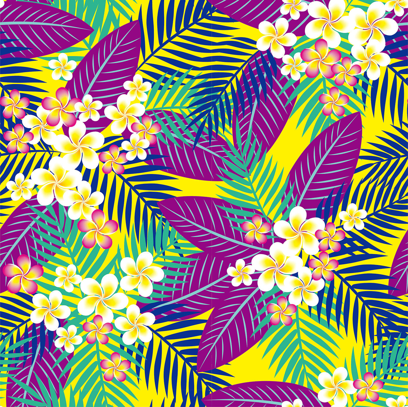 客製化壁紙-艷麗雞蛋花