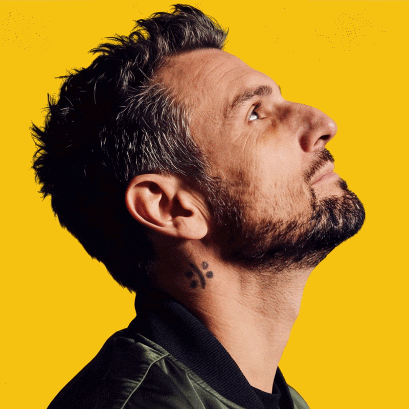 gif of eduardo being showered with confetti