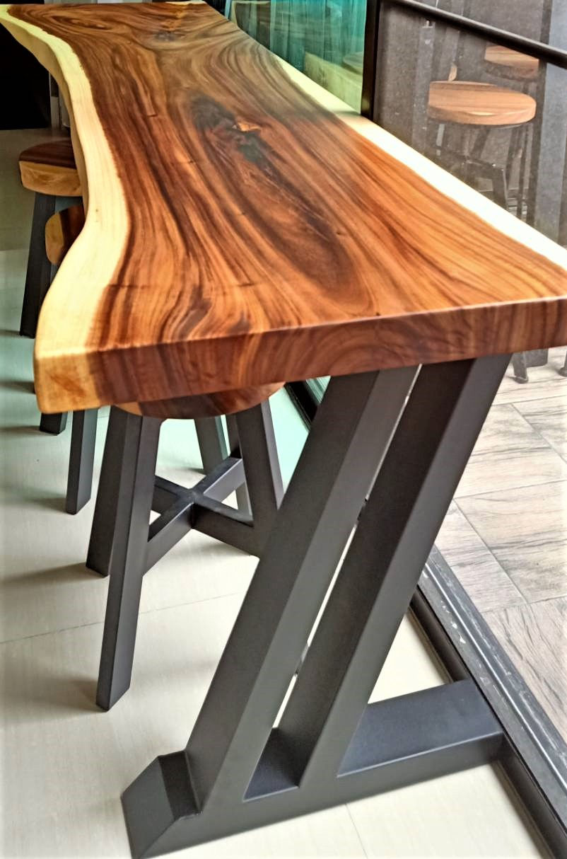 Thumbnail: NO,1 NEW DISCOUNTED ALIEN FACE ACACIA HARDWOOD LIVING EDGE SLAB TOP ONLY