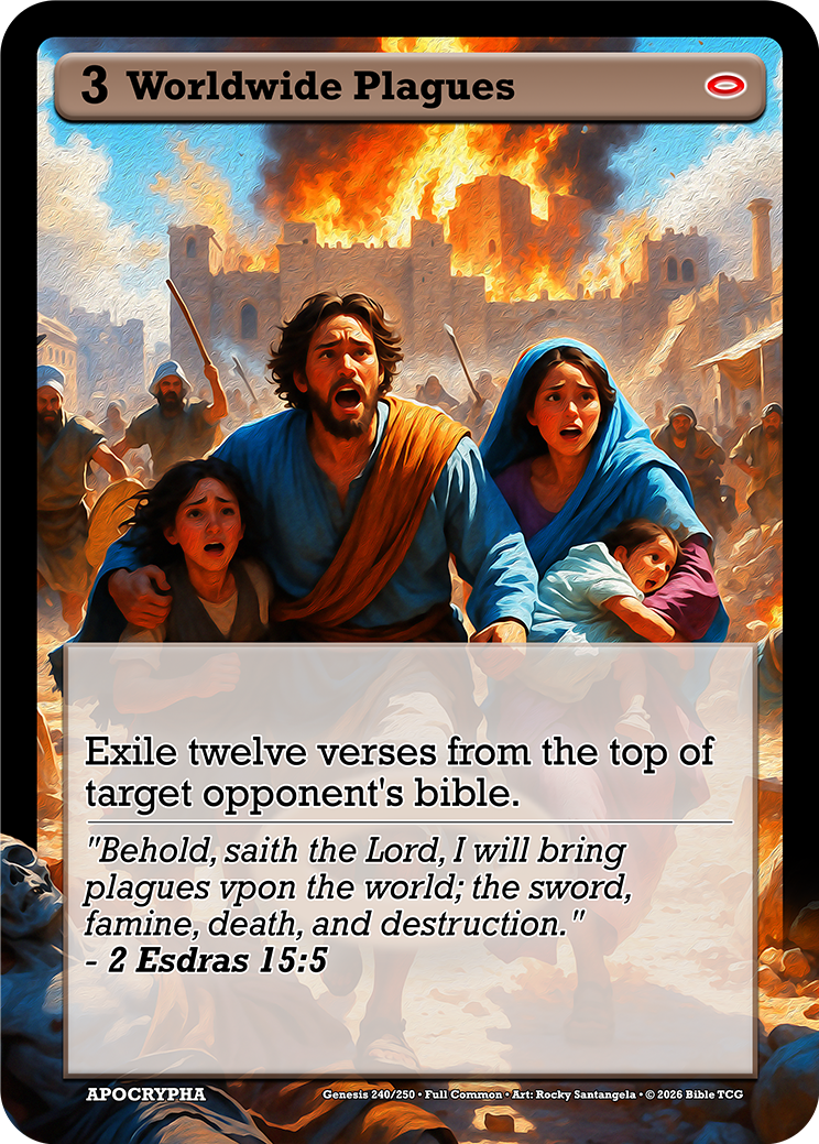 Worldwide Plagues Full Art — Bible TCG Genesis Set card 240/250