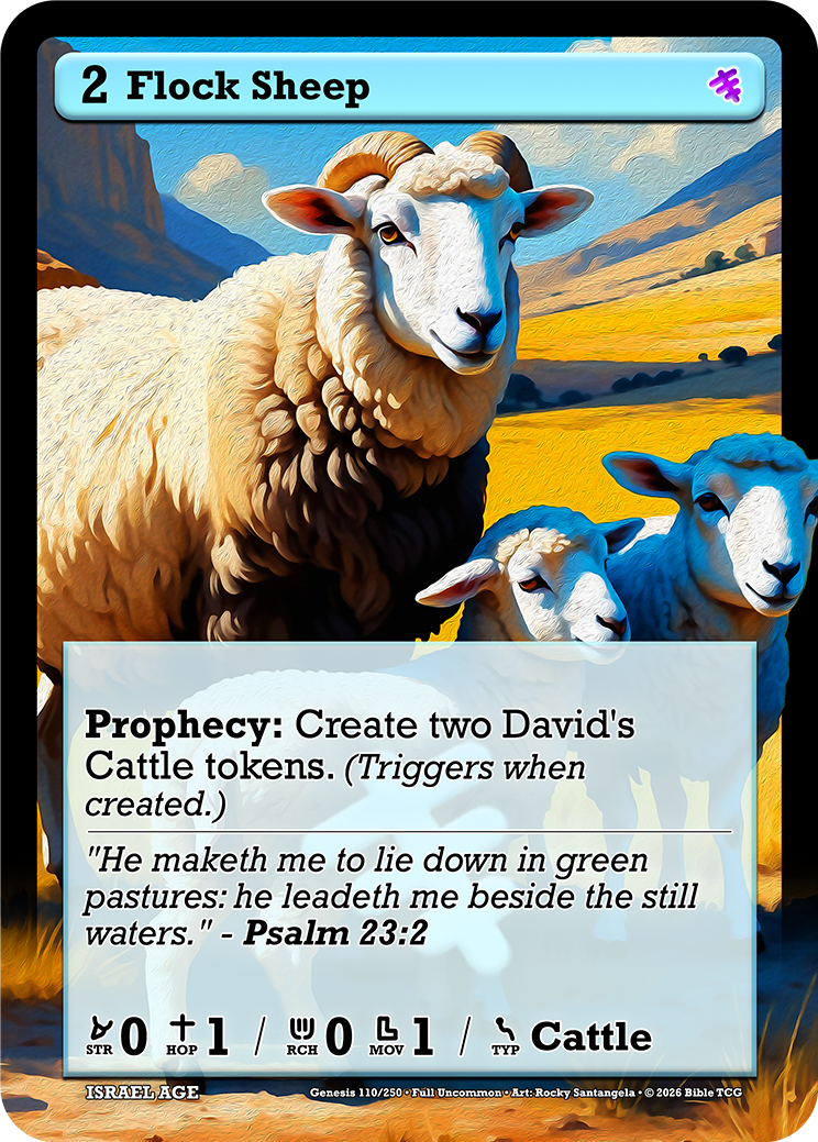 Flock Sheep Full Art — Bible TCG Genesis Set card 110/250
