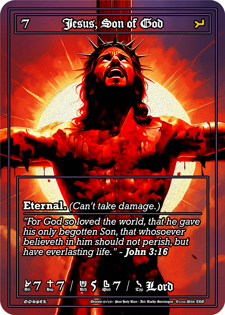 Jesus, Son Of God Pure Art — Bible TCG Genesis Set card 150/250