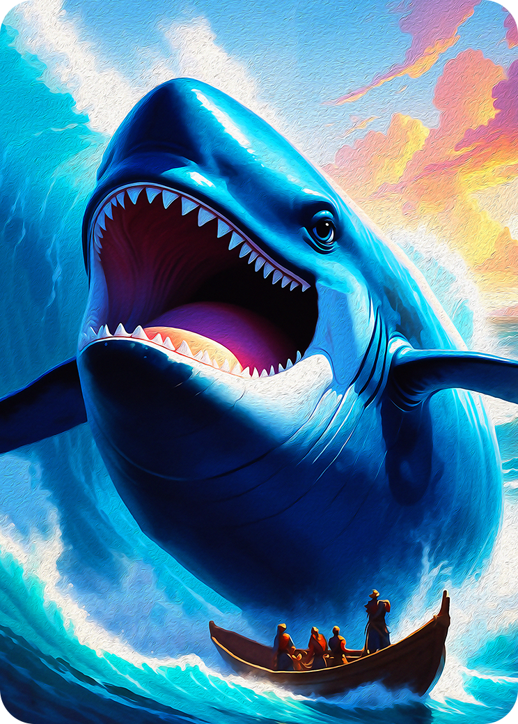 Breaching Whale Artwork — Bible TCG Genesis Set card 102/250