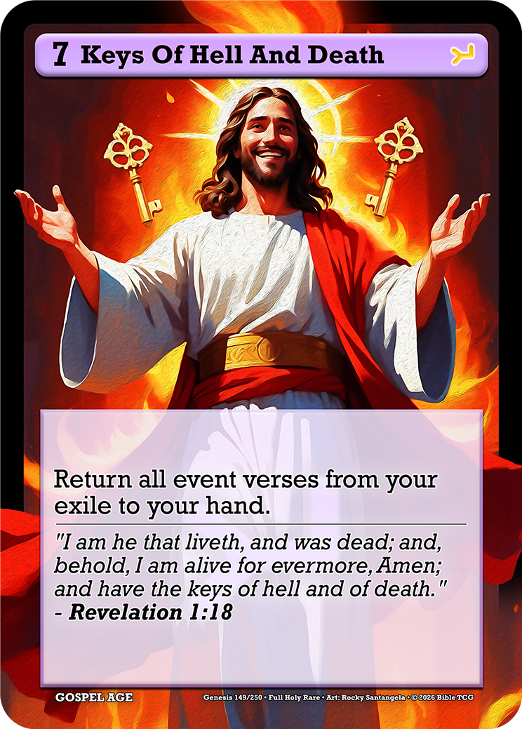 Keys Of Hell And Death Full Art — Bible TCG Genesis Set card 149/250