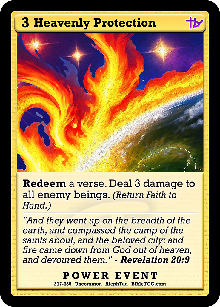 Card Back Christian Bible Trading Card Game Bible TCG