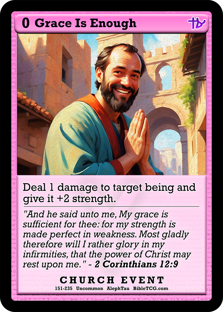 Card Back Christian Bible Trading Card Game Bible TCG
