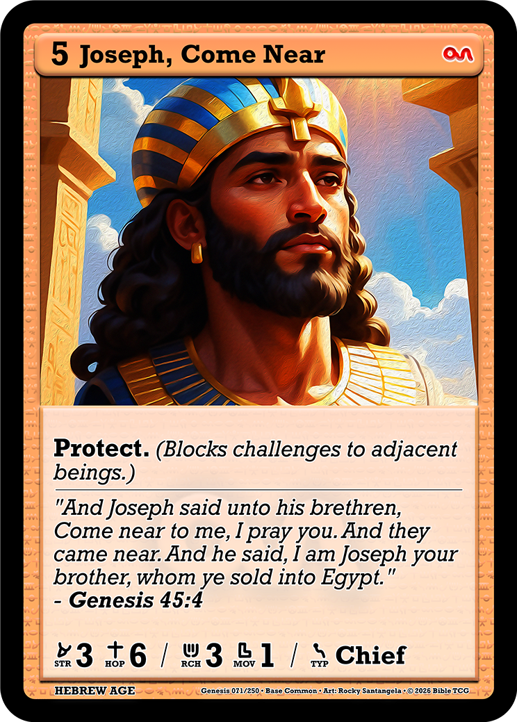 Joseph, Come Near Base Art — Bible TCG Genesis Set card 71/250