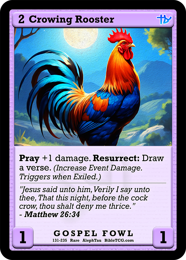 Card Back Christian Bible Trading Card Game Bible TCG