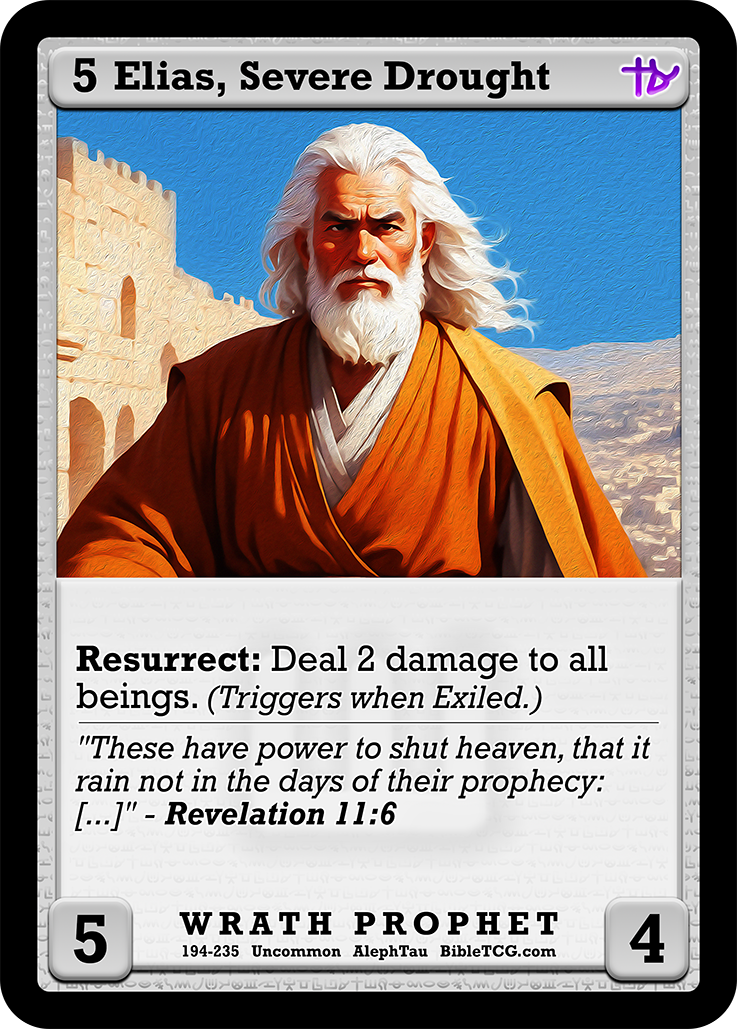 Card Back Christian Bible Trading Card Game Bible TCG