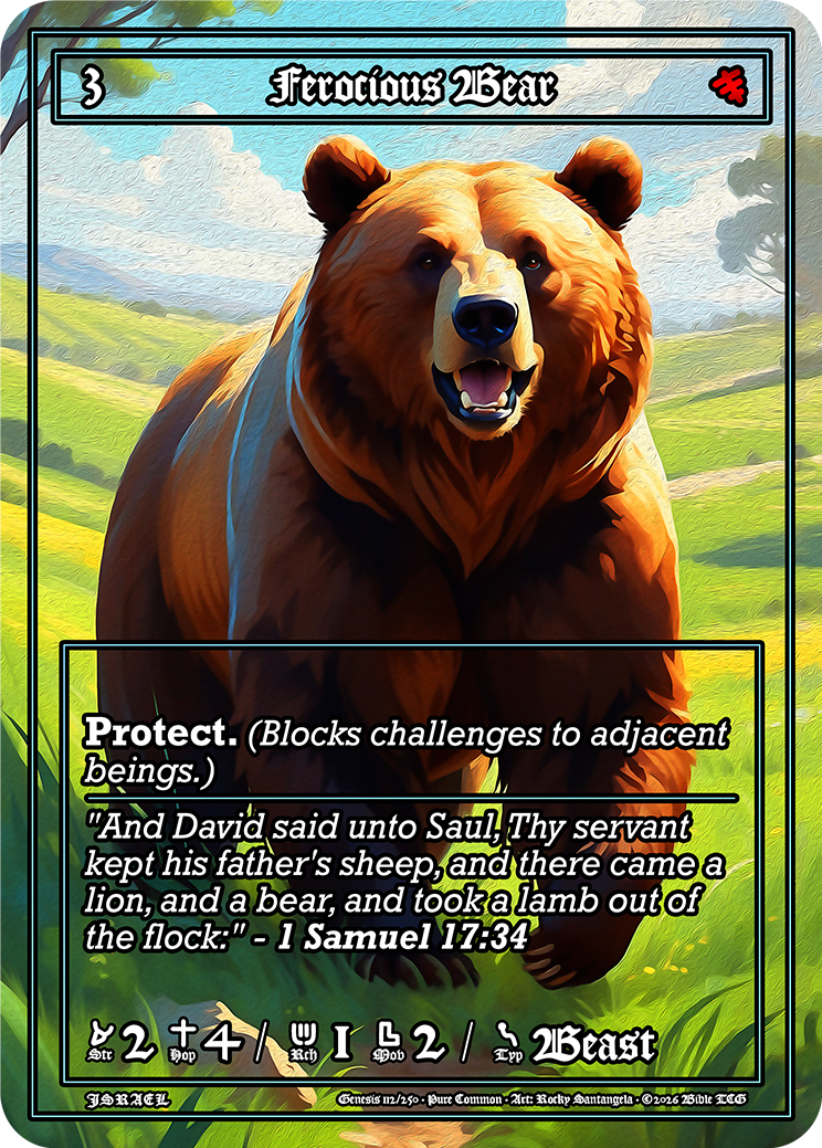 Ferocious Bear Pure Art — Bible TCG Genesis Set card 112/250