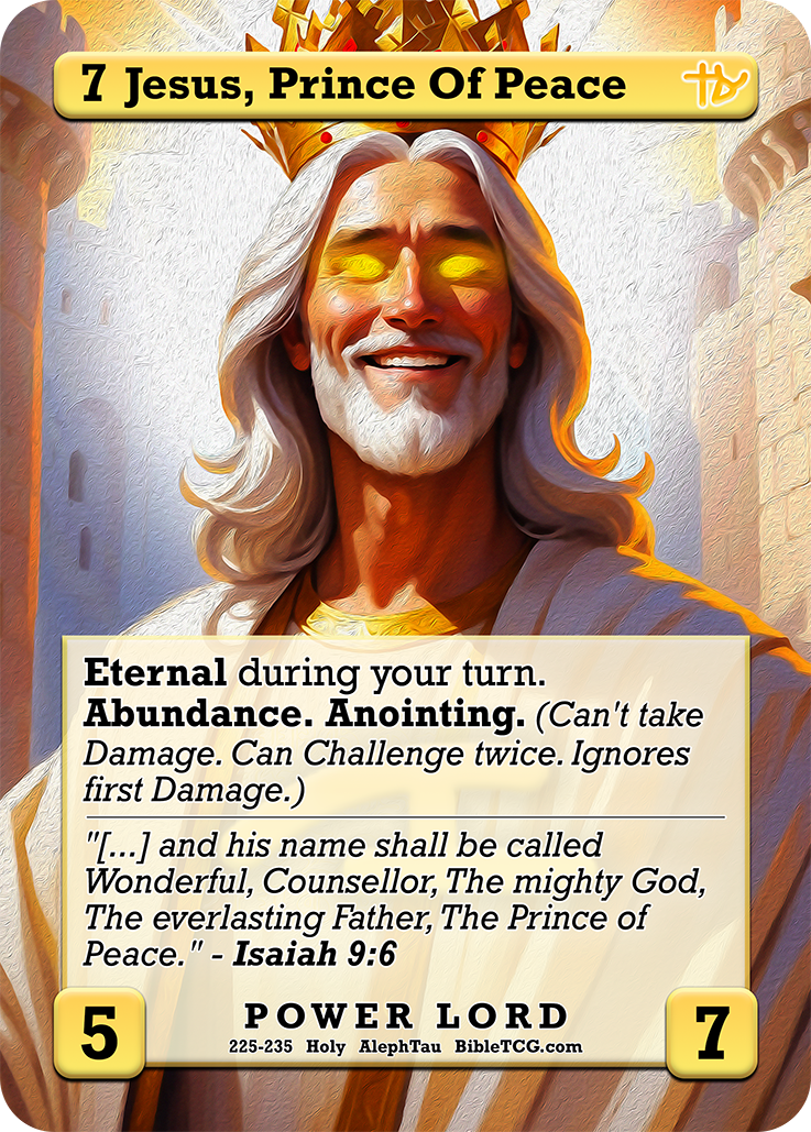 Card Back Christian Bible Trading Card Game Bible TCG