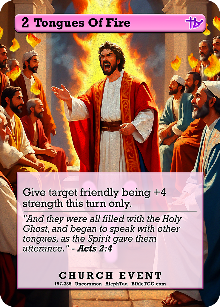 Card Back Christian Bible Trading Card Game Bible TCG
