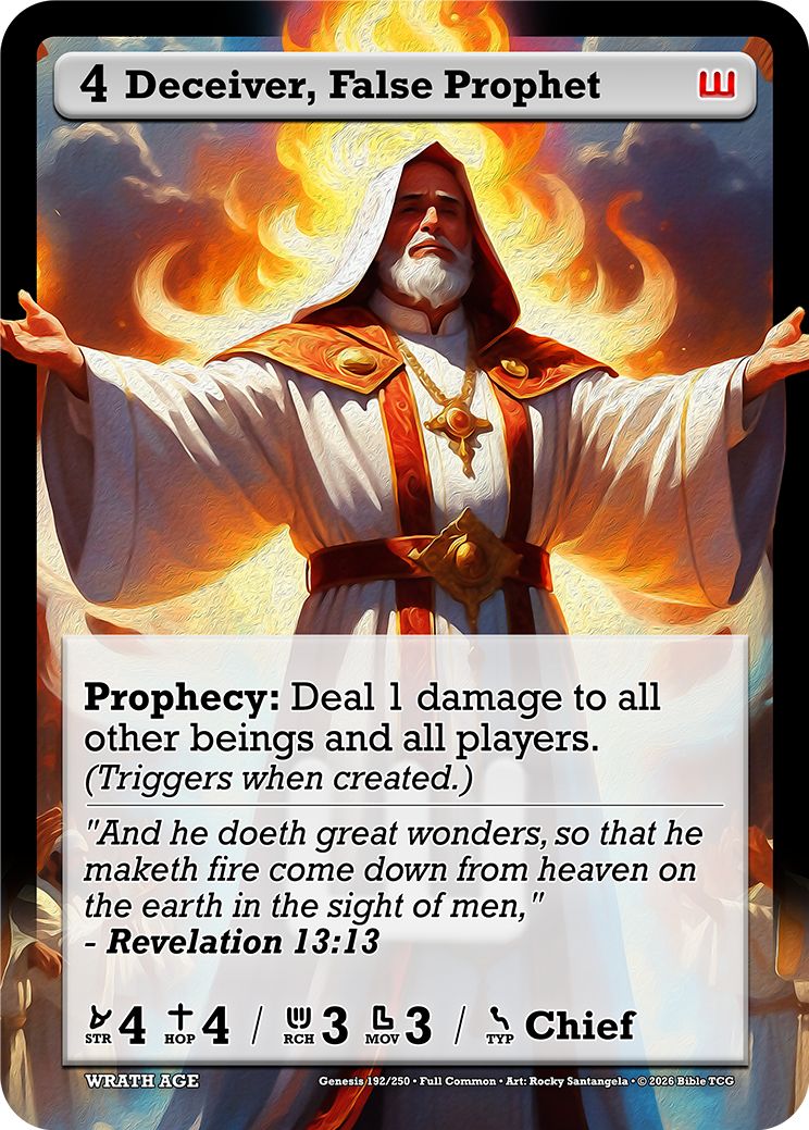 Deceiver, False Prophet Full Art — Bible TCG Genesis Set card 192/250