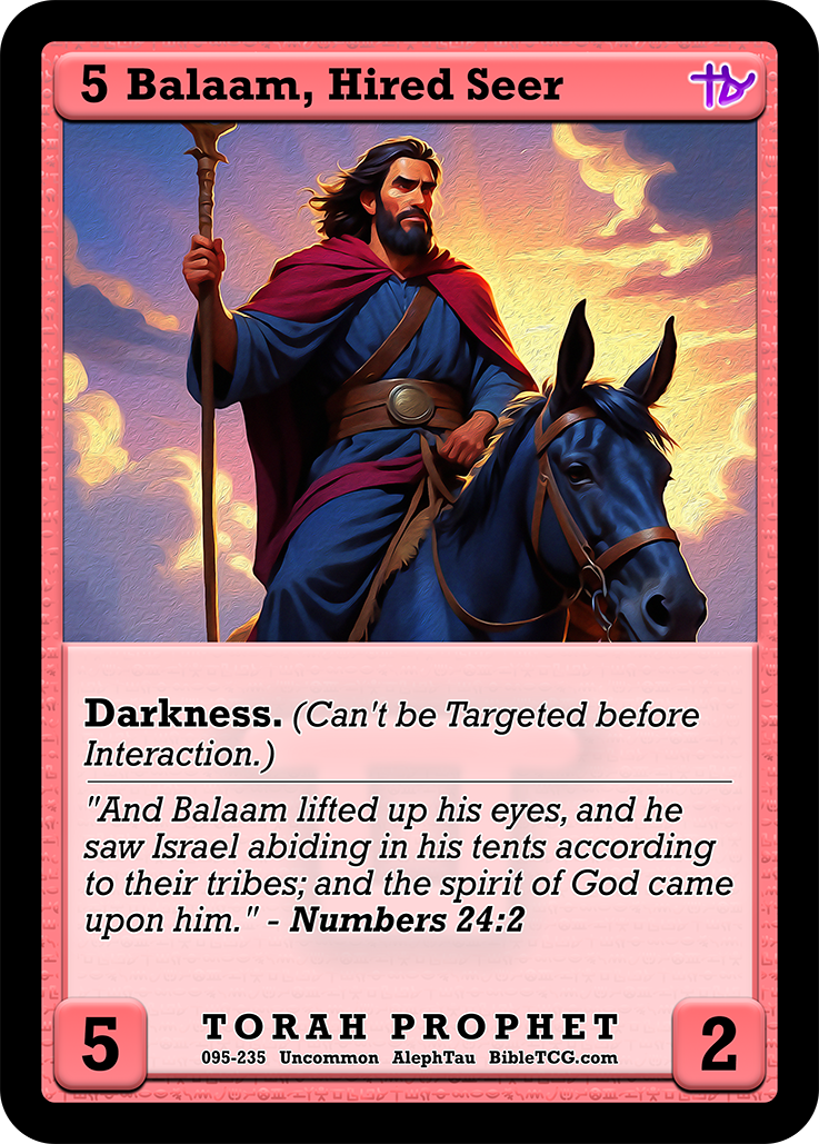 Balaam, Hired Seer Torah Age Christian Trading Card Game Bible TCG AT95 Base Art
