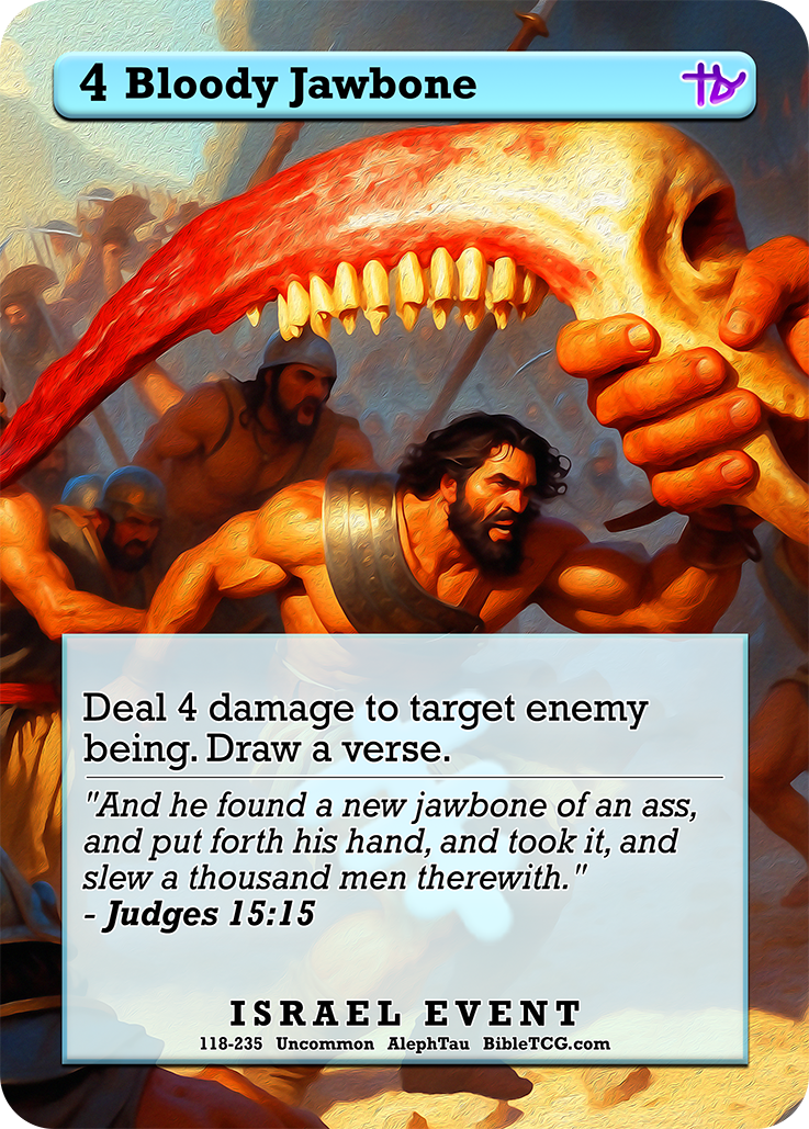 Card Back Christian Bible Trading Card Game Bible TCG