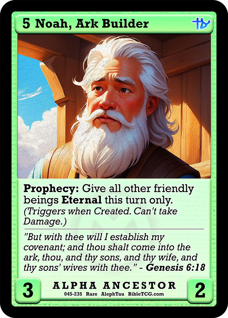 Card Back Christian Bible Trading Card Game Bible TCG